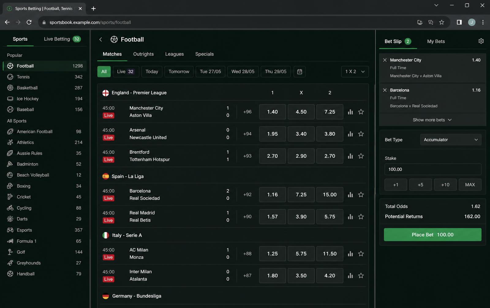 Web sportsbook built on Endgame